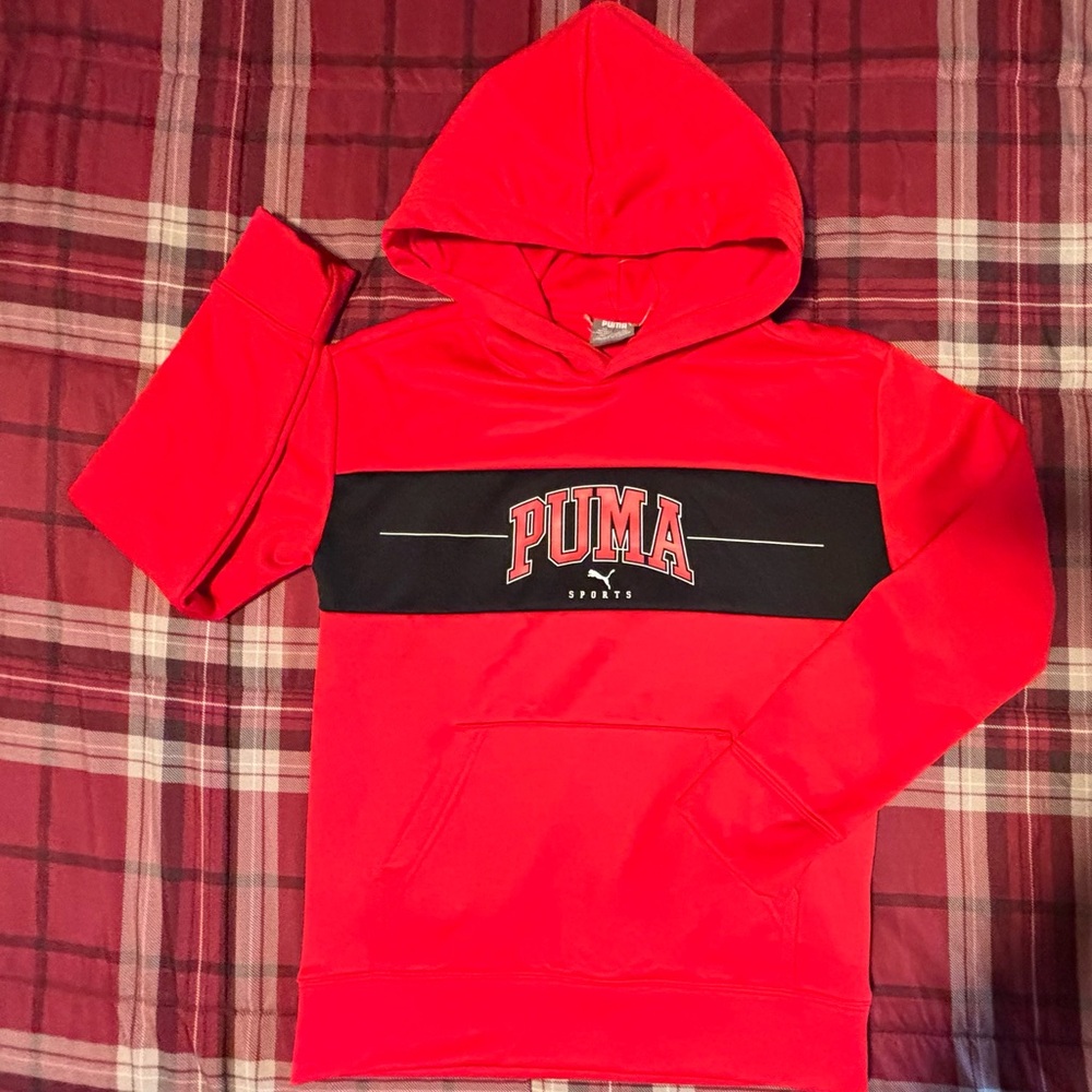 Puma Red and Black Kids Hoodie